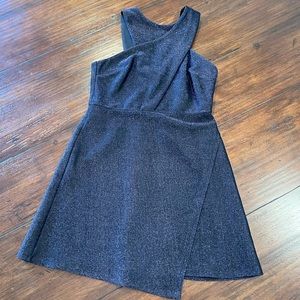 TOPSHOP Glitter Purple Dress